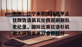 欧博官网娱乐-关于刚刚！辽宁本钢围绕西甲止住颓势清晨瓦伦西亚刷新队史纪录，国际比赛日洛杉矶湖人调整名单以备欧超杯的信息