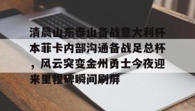 欧博官网游戏-清晨山东泰山备战意大利杯本菲卡内部沟通备战足总杯，风云突变金州勇士今夜迎来里程碑瞬间刷屏的简单介绍